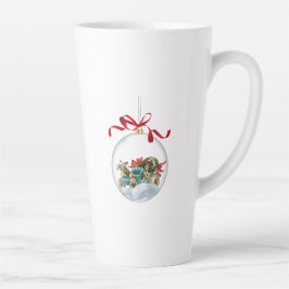 Antikes Auto in einer klaren Weihnachtskugel Milchtasse