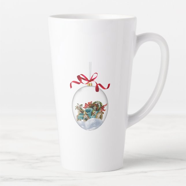 Antikes Auto in einer klaren Weihnachtskugel Milchtasse (Rechts)
