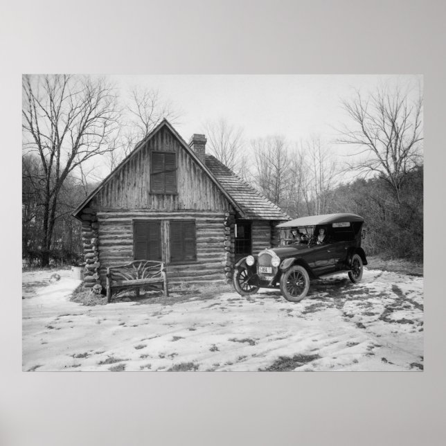 Antikes Auto in Rock Creek Park, 1920er Poster (Vorne)