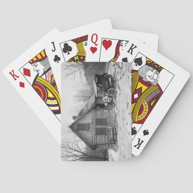 Antikes Auto in Rock Creek Park, 1920er Spielkarten (Rückseite)