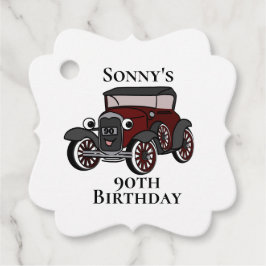 Antikes Auto zum Geburtstag Geschenkanhänger