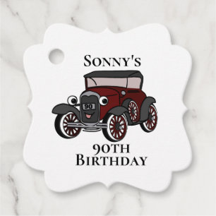 Antikes Auto zum Geburtstag Geschenkanhänger