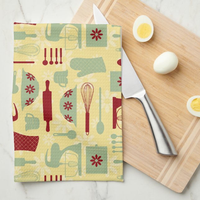 Antikes Backen Geschirrtuch (Viertel Falte)