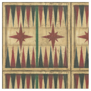 Antikes Backgammon-Spiel-Brett durch Ethan Harper Stoff