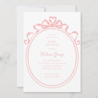 Antikes Band-Schleife Victorian Rosa Baby Shower