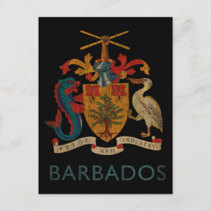Antikes Barbados Postkarte