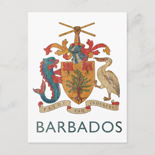 Antikes Barbados Postkarte (Vorderseite)