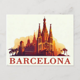 Antikes Barcelona Spanien Postkarte