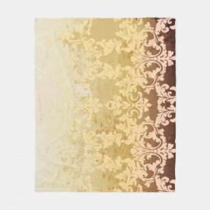 Antikes barockes Muster, ornamentaler Luxus. Fleecedecke