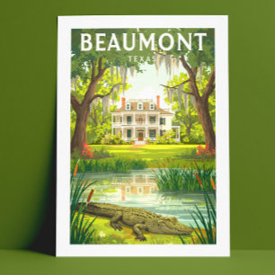 Antikes Beaumont Texas Postkarte