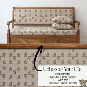 Antikes Beige Florales Botanisches Natürliches Lei Stoff