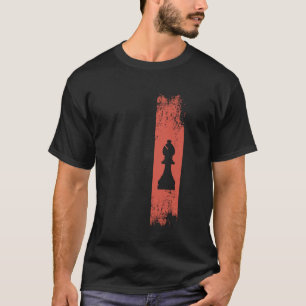 Antikes Bischof-Schachfigur Schachliebhaber T-Shirt