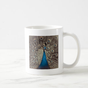 Antikes Blau Pfau Tasse