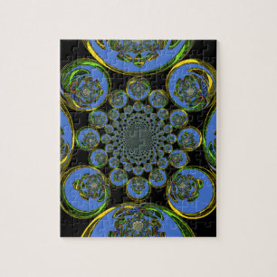 Antikes Blau Puzzle