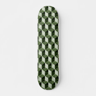 Antikes Blockmuster 03 - Retro Skateboard