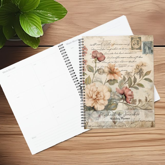 Antikes Blumen-Junk-Journal-Hochzeitsplaner Planer (Von Creator hochgeladen)