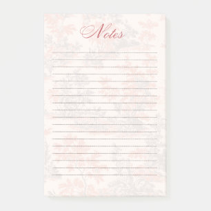 Antikes Blumen-Toile-Memo-Block Post-it Klebezettel