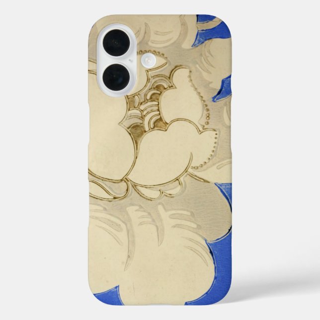 Antikes Blumen-Wallpaper-Muster Case-Mate iPhone Hülle (Rückseite)