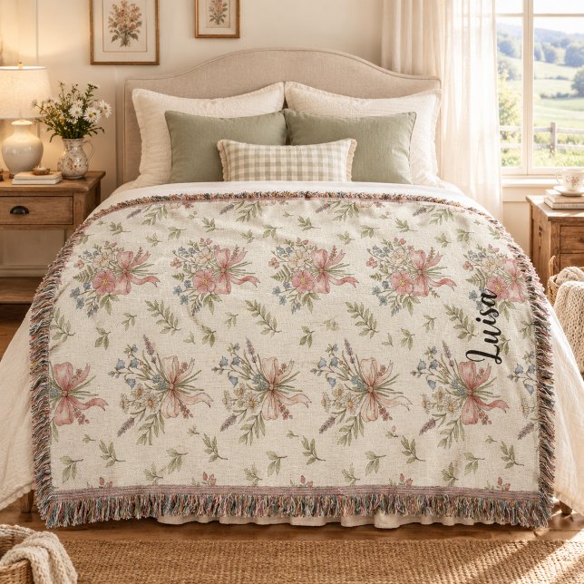 Antikes Blumenband Gewebe  Decke (Von Creator hochgeladen)