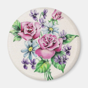 Antikes Blumenbouquet Magnet