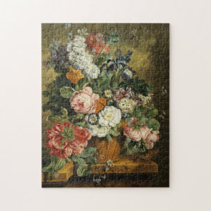 Antikes Blumenbouquet, Schmetterling & Schnecke Puzzle