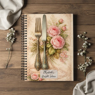 Antikes Blumengeschirr Notizbuch