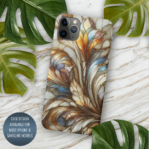 Antikes Blumenmosaik-Kunstmuster aus Buntglas iPhone 16 Pro Max Hülle