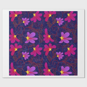 Antikes Blumenmuster-Geschenkpapier Geschenkpapier