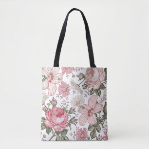 Antikes Blumenmuster mit Rosen
