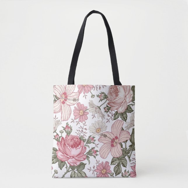 Antikes Blumenmuster mit Rosen (Vorderseite)