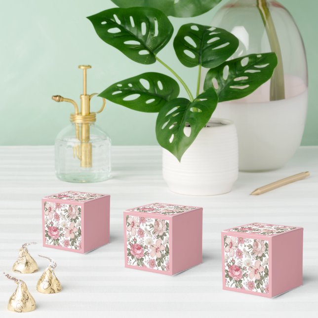 Antikes Blumenmuster mit Rosen Geschenkschachtel (Zahlreiche)