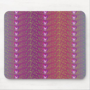 Antikes Blumenmuster mit Veilchen im Sonnenunterga Mousepad
