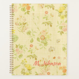 Antikes Blumenmuster Planer