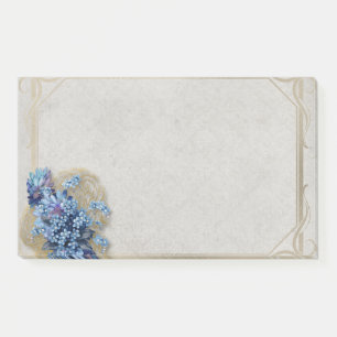Antikes Blumenmuster Post-it Klebezettel