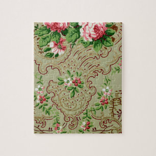 Antikes Blumenmuster Puzzle