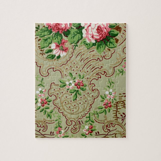 Antikes Blumenmuster Puzzle (Vertikal)