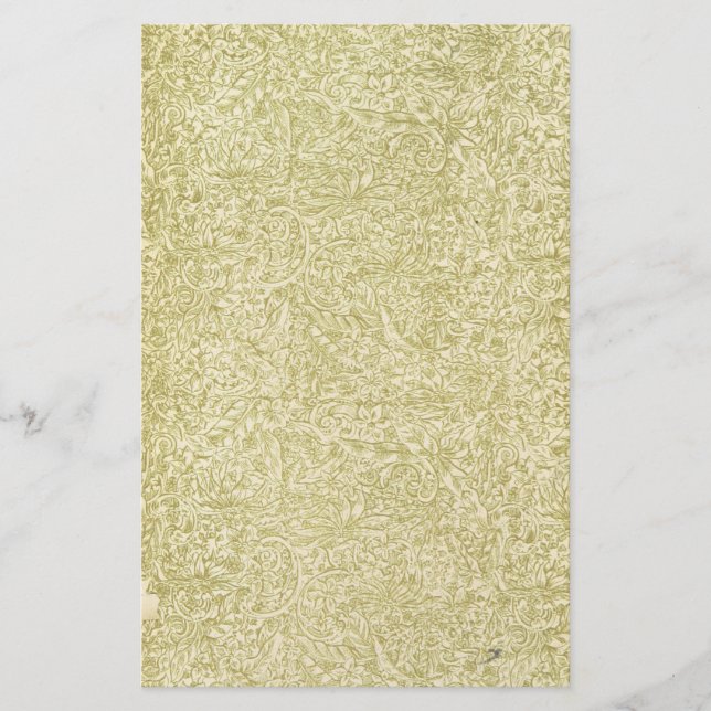 Antikes Blumenmuster-Schrappaper (Vorderseite)