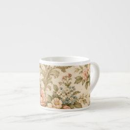Antikes Blumenmuster Tapete  Espressotasse