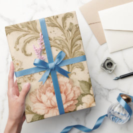 Antikes Blumenmuster Tapete Geschenkpapier