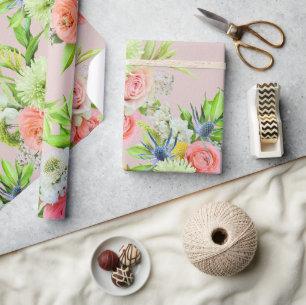 Antikes Blumenverpackungspapier Geschenkpapier