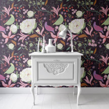 Antikes Blumenwallpaper für Home-Dekor