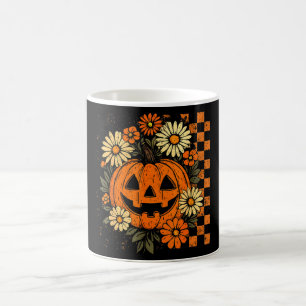 Antikes Blumiger Kürbis Halloween Retro Kürbis Verwandlungstasse