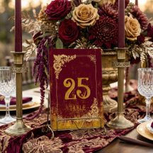 Antikes Bordeauxrot und Gold Elegant