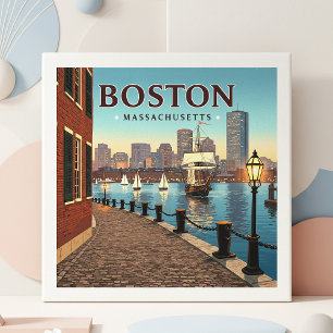 Antikes Boston Massachusetts Fliese