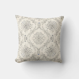Antikes botanisches Blumengartenmuster Kissen