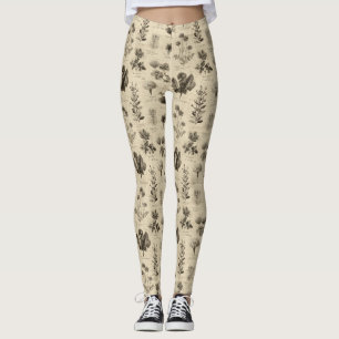 Antikes botanisches Blumenmuster (10) Leggings