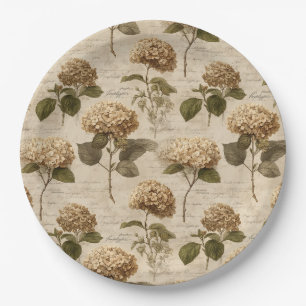 Antikes botanisches Blumenmuster (1) Pappteller