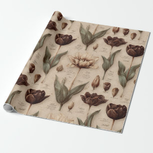 Antikes botanisches Blumenmuster (6) Geschenkpapier