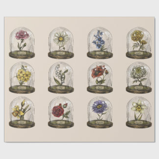 Antikes botanisches Geschenkpapier
