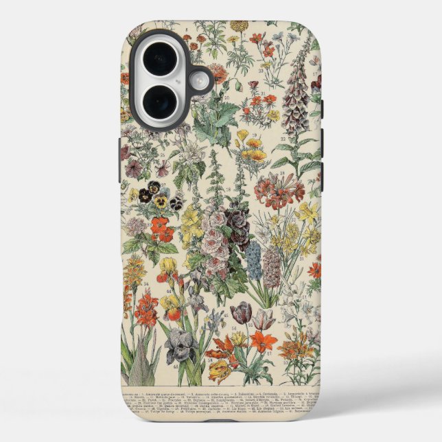 Antikes botanisches Muster Case-Mate iPhone Hülle (Rückseite)